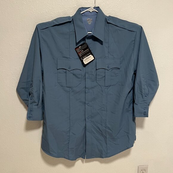 Elbeco Dutymaxx Shirt *NWT Long Sleeve Button Up Shirt Blue Men's size 18-33 - Picture 7 of 8